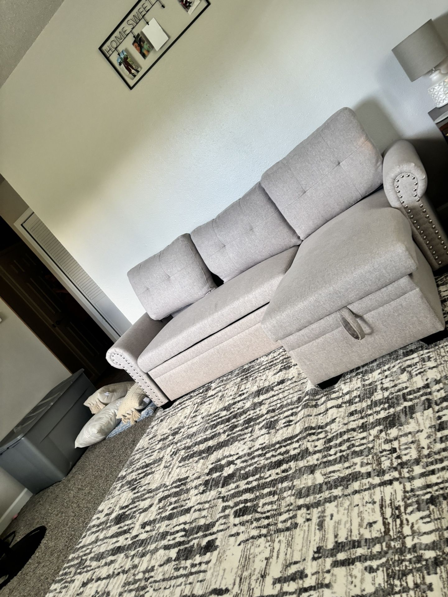 Grey Pullout Couch
