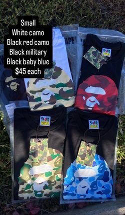 S, M, L bape tees! $45 each