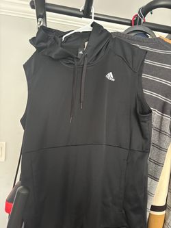 Large black tank top hoodie