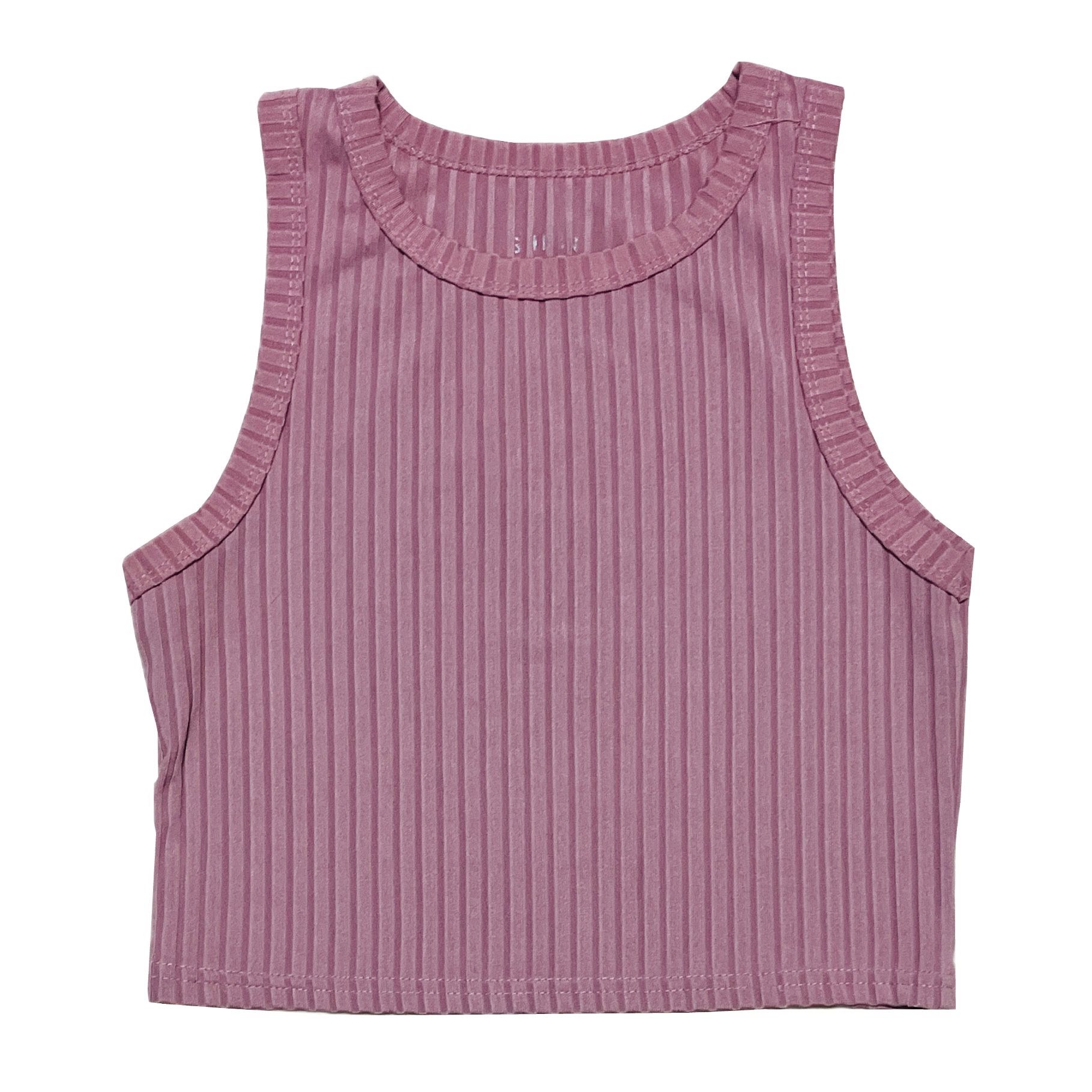 Women’s Ribbed Mauve Crop Top Size Small