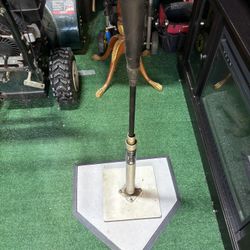 Batting Tee And Regulation Home Plate 