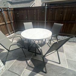 Marble Dinning Table With Chairs