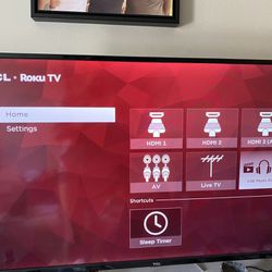 50 Inch Screen Roku Smart Tv w/remote