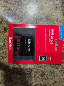 SanDisk SSD Plus 240GB 2.5" SATA Internal SSD Black 530MB/s Read Speed