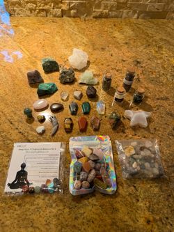 Set of Assorted Crystal Stones, Halloween Coffin Shaped Crystals, Raw and Polished Crystal Stones