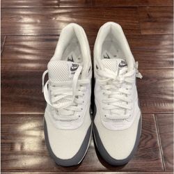 Nike Air Max 1 Size 10.5 White/Dark / Charcoal Gray
