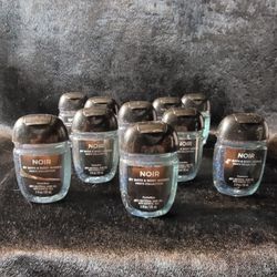 BATH & BODY WORKS "NOIR" MENS COLLECTION ANTI-BACTETIAL HAND GEL BUNDLE OF 10