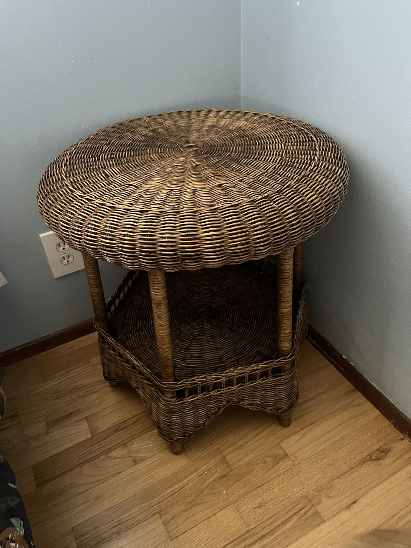 Wicker End Table