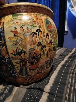 Asian Hand Painted Fish Bowls 