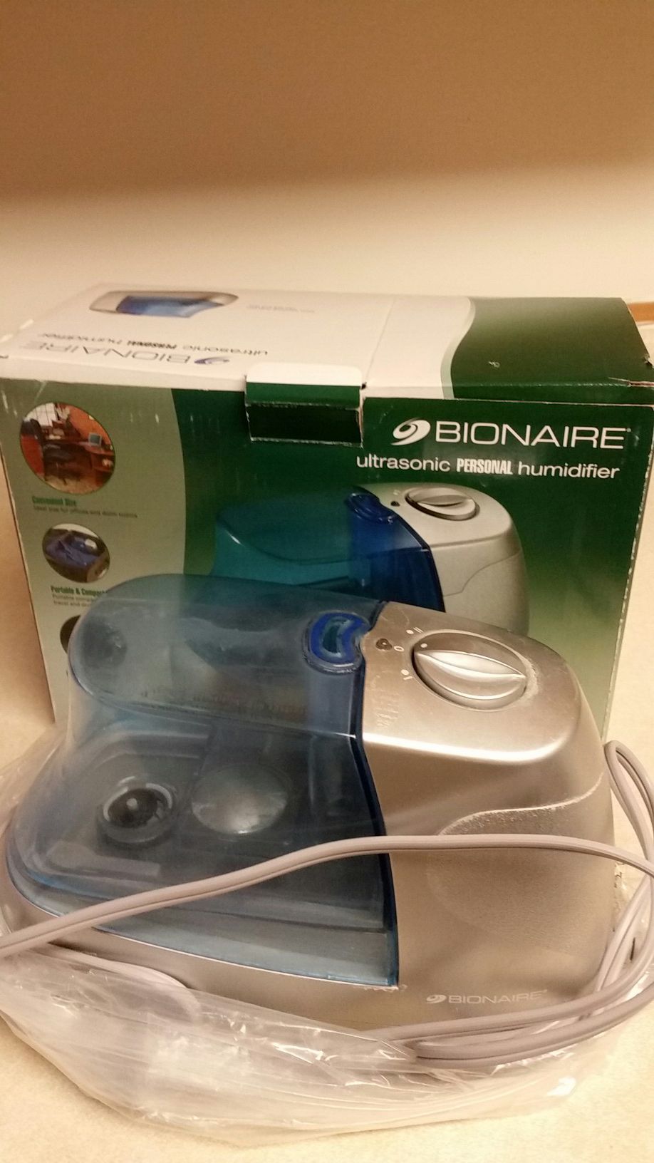 Bionaire Ultrasonic personal humidifier.