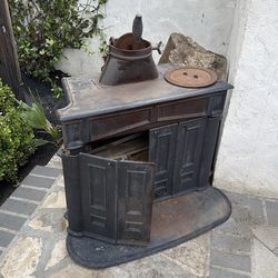 Antique cast-iron fireplace