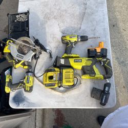 Ryobi Lawn MoTool Set Drill,saw 100$$obo 