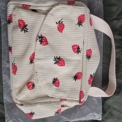 Mini Strawberry Makeup Bag