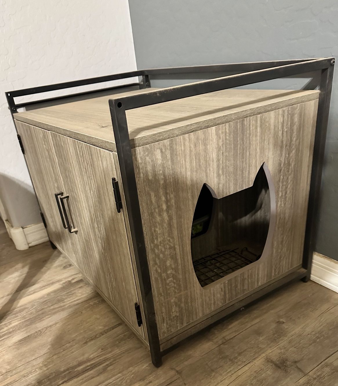 Wooden Cat Box With Doors