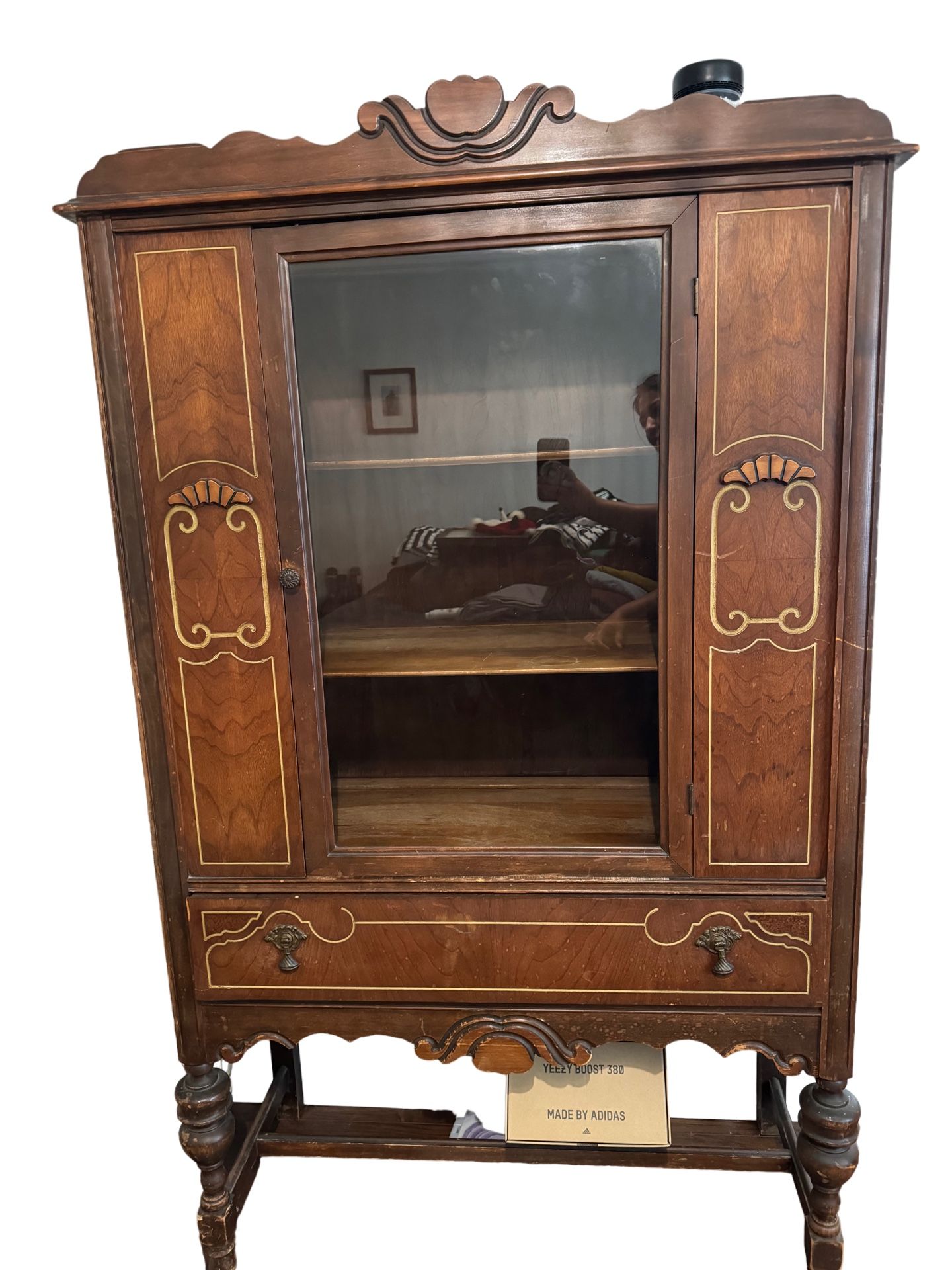 Early 20th Century Walnut China Cabinet