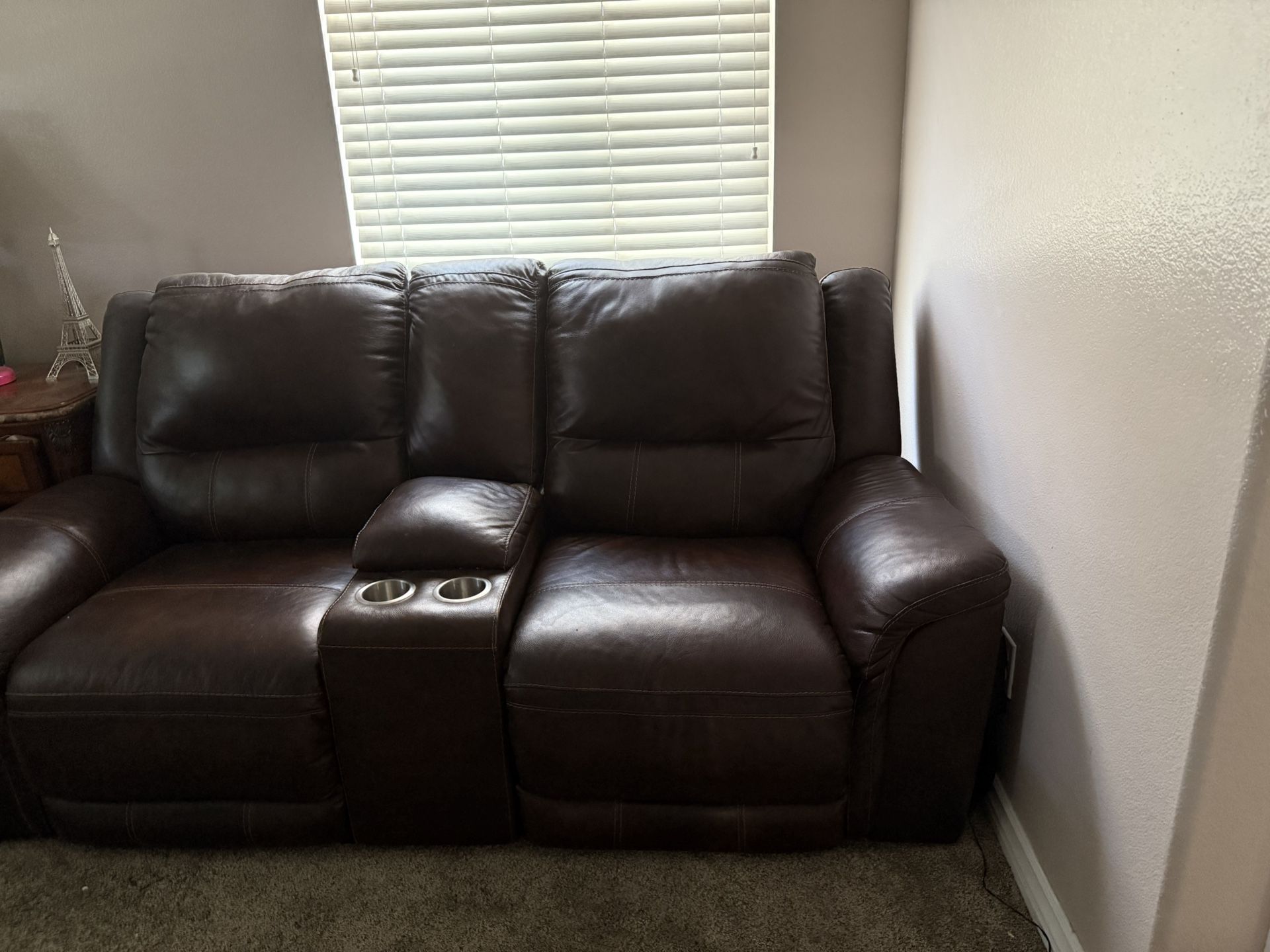 Leather Recliner Love Seat