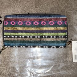 Embroidered Wristlet Wallet