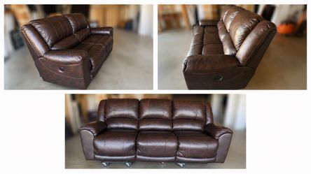 2 piece Ashley’s Furniture Leather Recliner Couches