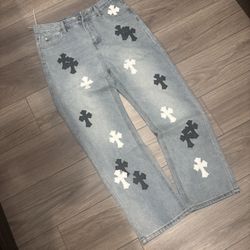 Chrome Heart Blue Jeans