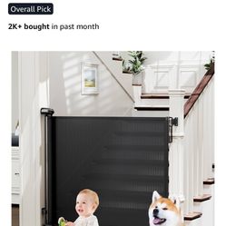 PRObebi Retractable Baby Gates for Stairs, Dog Gate Indoor