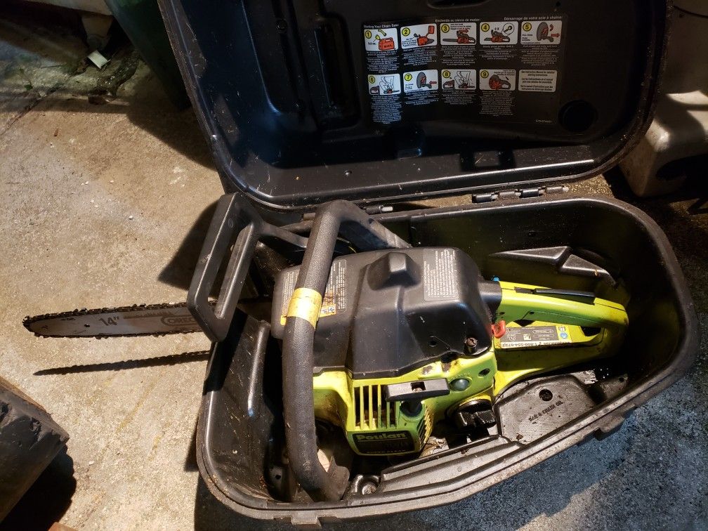 14" POULAN Chainsaw Used