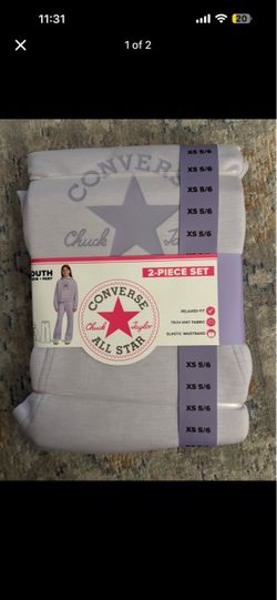 Converse All Star youth girls hoodie+pant set.