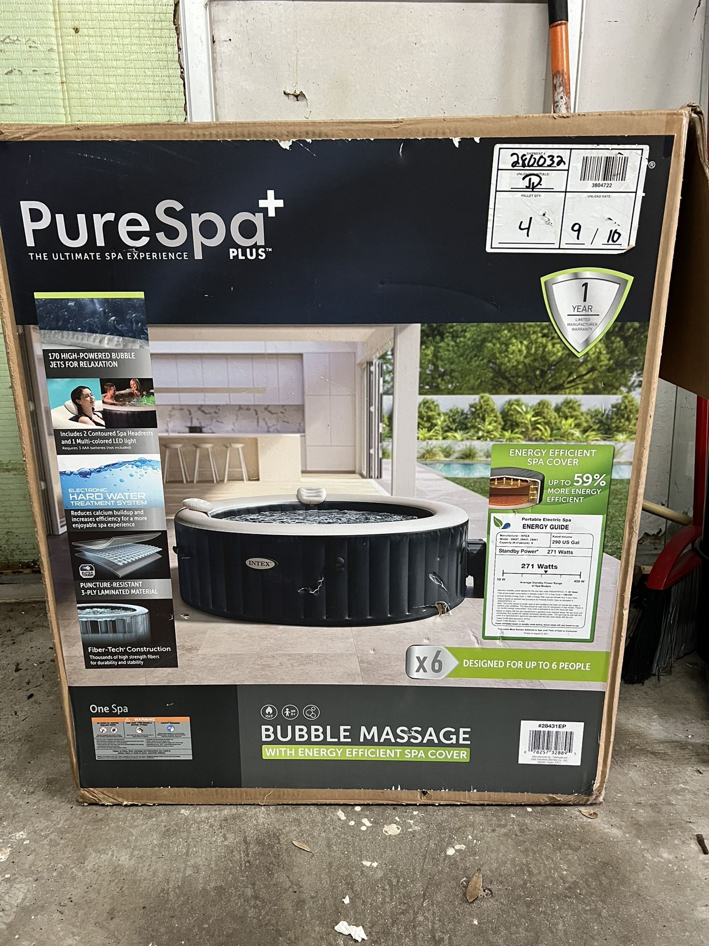 Inflatable Hot Tub. 6 Person