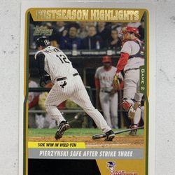 AJ Pierzynski 2005 Topps baseball postseason highlights Chicago White Sox World Series champs