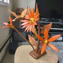 Artesanía Flor Y Colibrí