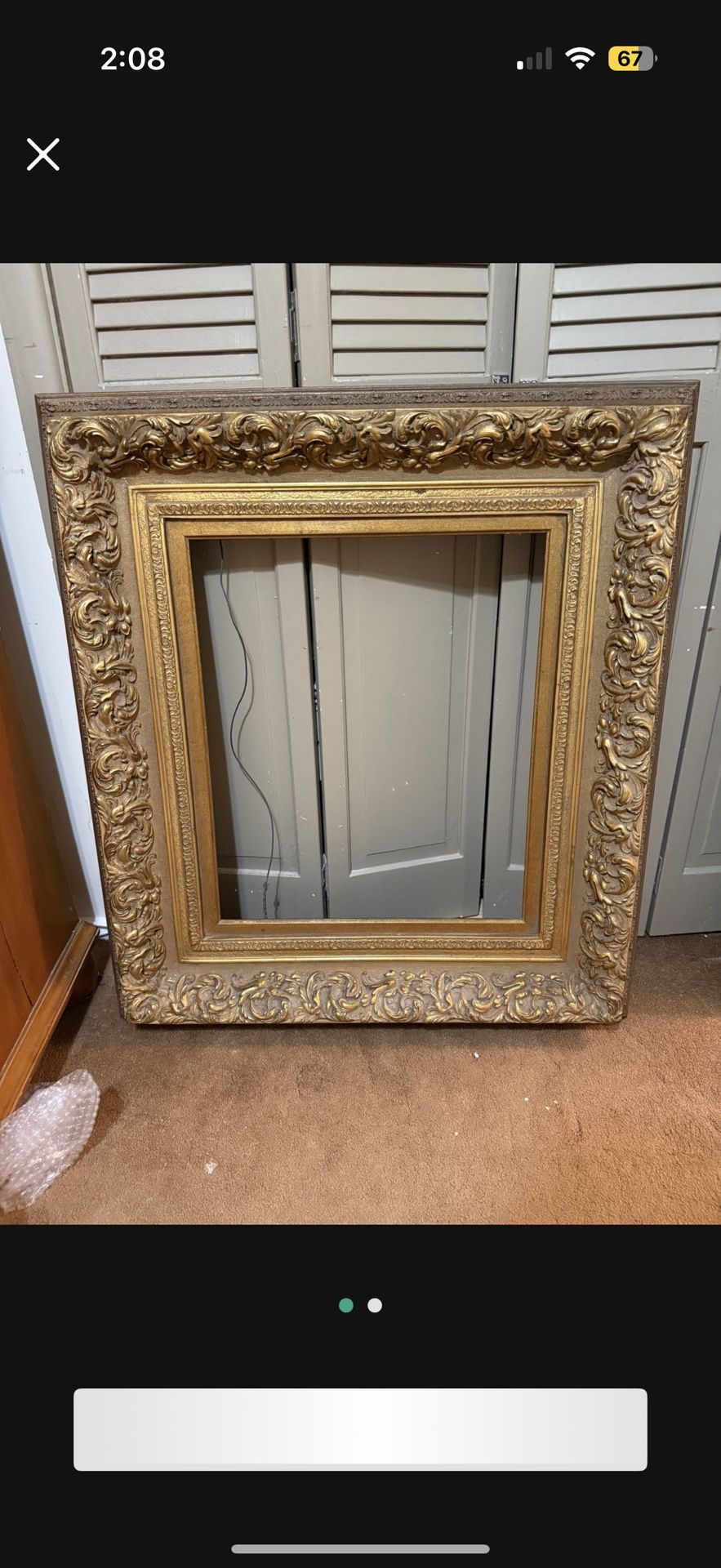 Large Ornate Open Frame