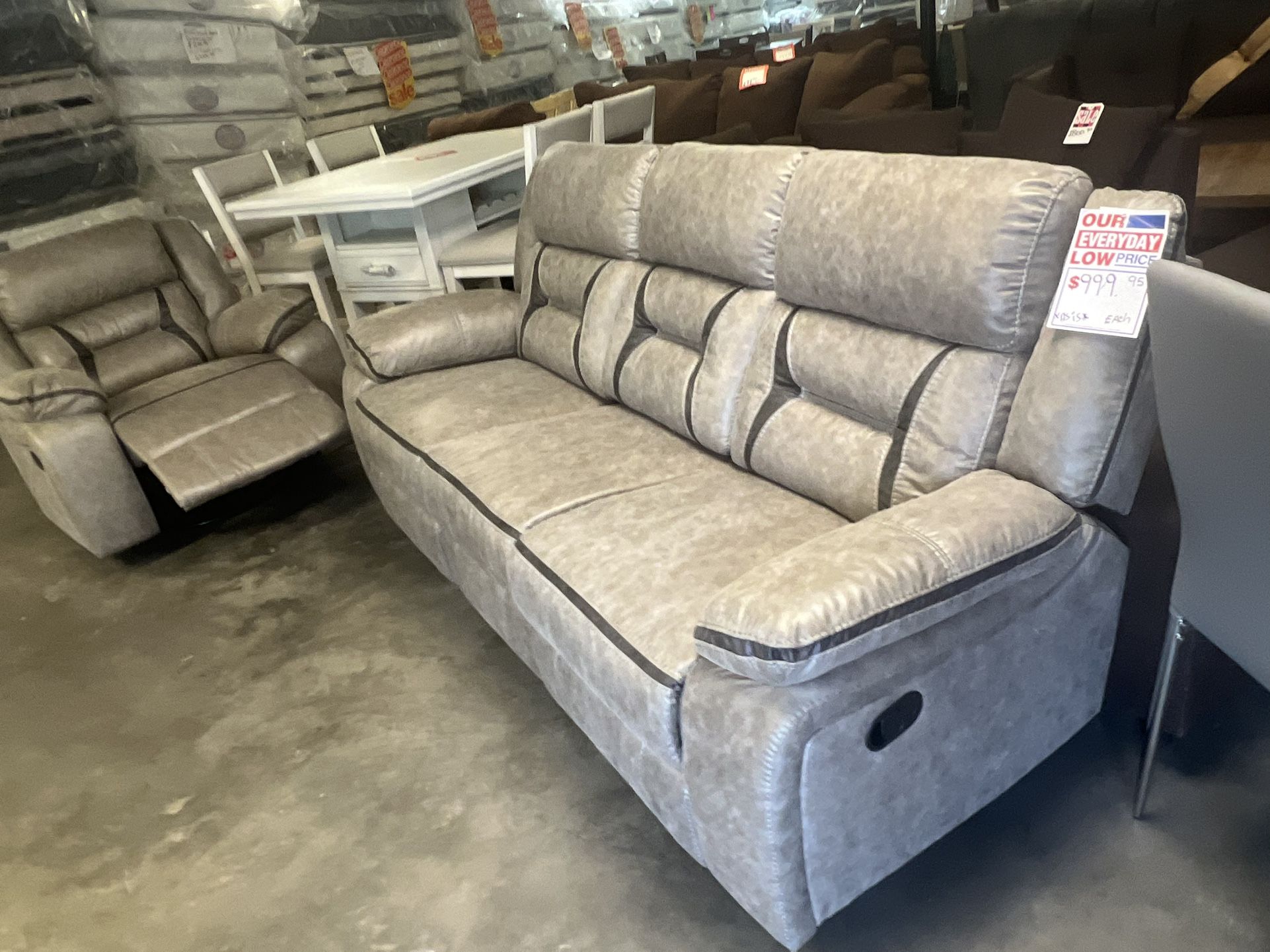 Recliner couch is from 699 up to $1000 sectionals up to $3000
