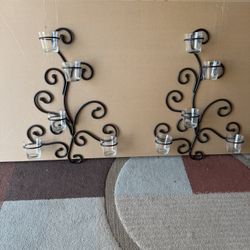 Set of Wall Candle Holders (Sconces)