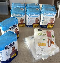 $35-Diapers Size 7 & 8 / Waterproof Bed Sheet