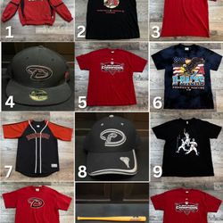 12 Items: Vintage Y2K Arizona Diamondbacks Jersey, Shirt, Hat, Jacket! 