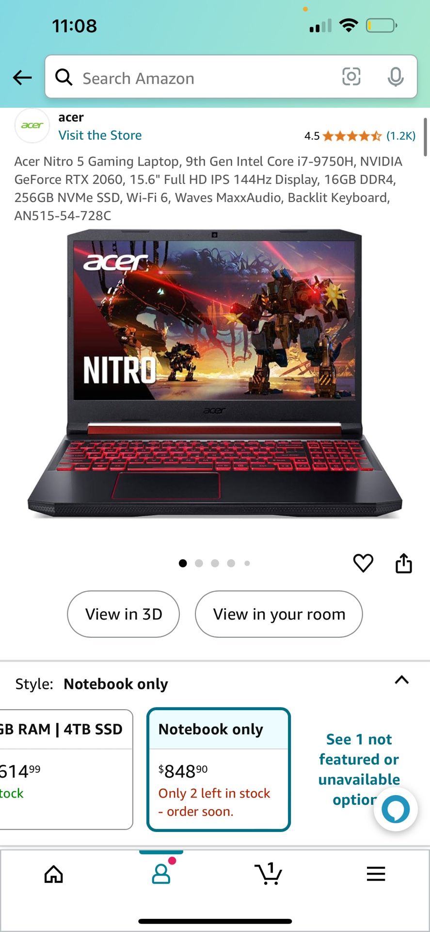 ACER NITRO 5 GAMING LAPTOP