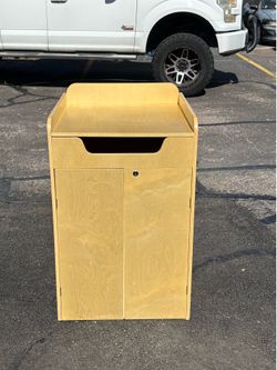 Nice Real Wood Trash Can Cover-$20