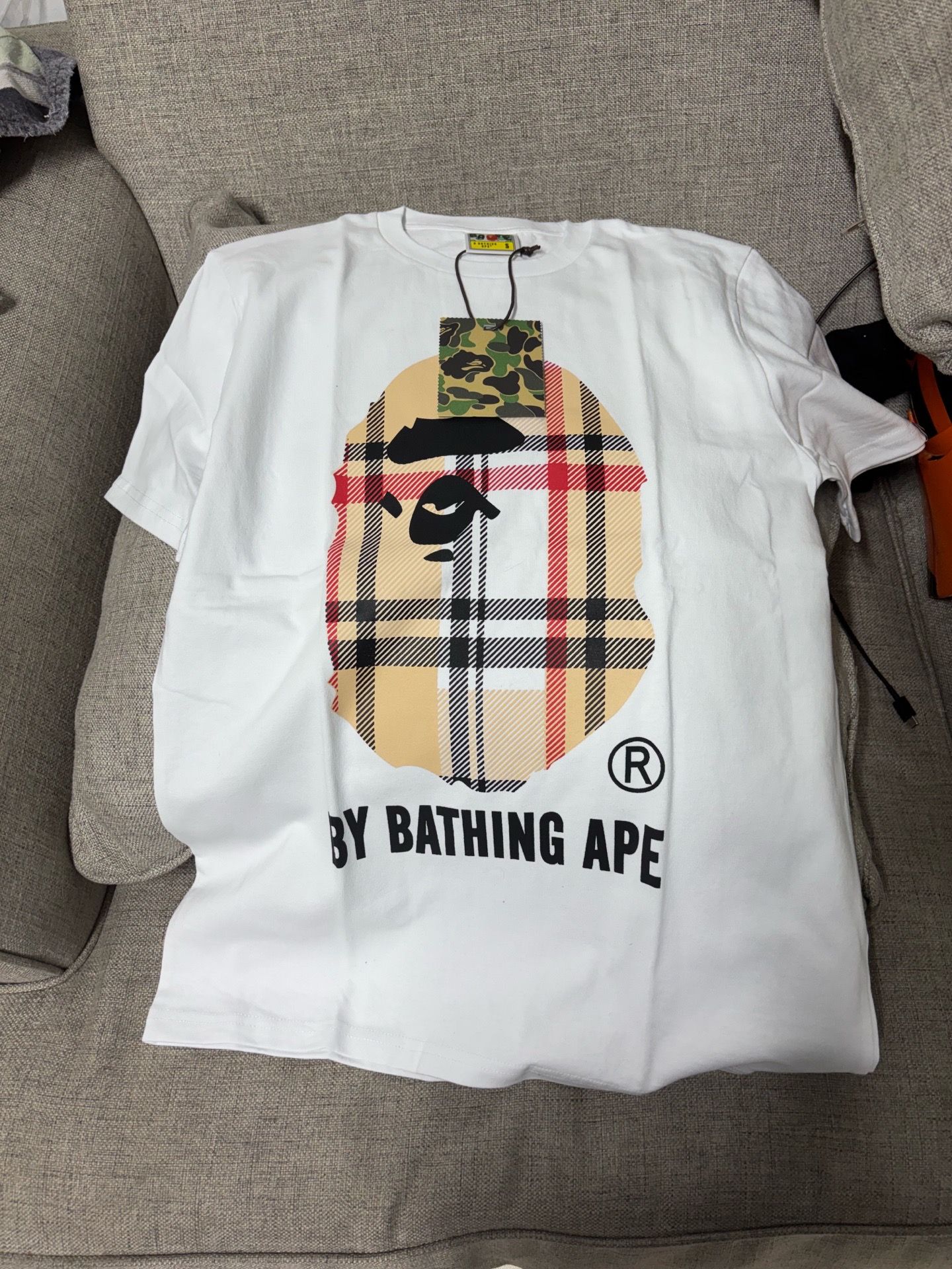 Bape X Burberry White