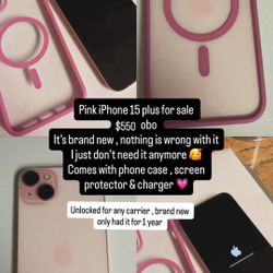 Pink iPhone 15 Plus