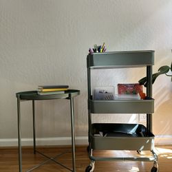 IKEA RASKOG utility cart & GLADOM tray table 