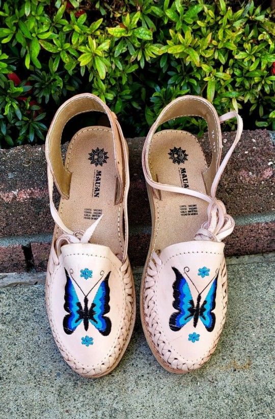 Size 9 Women's Huarache Artesenal Mexicano Mexican sandals Multiple Designs Ankle Strap
