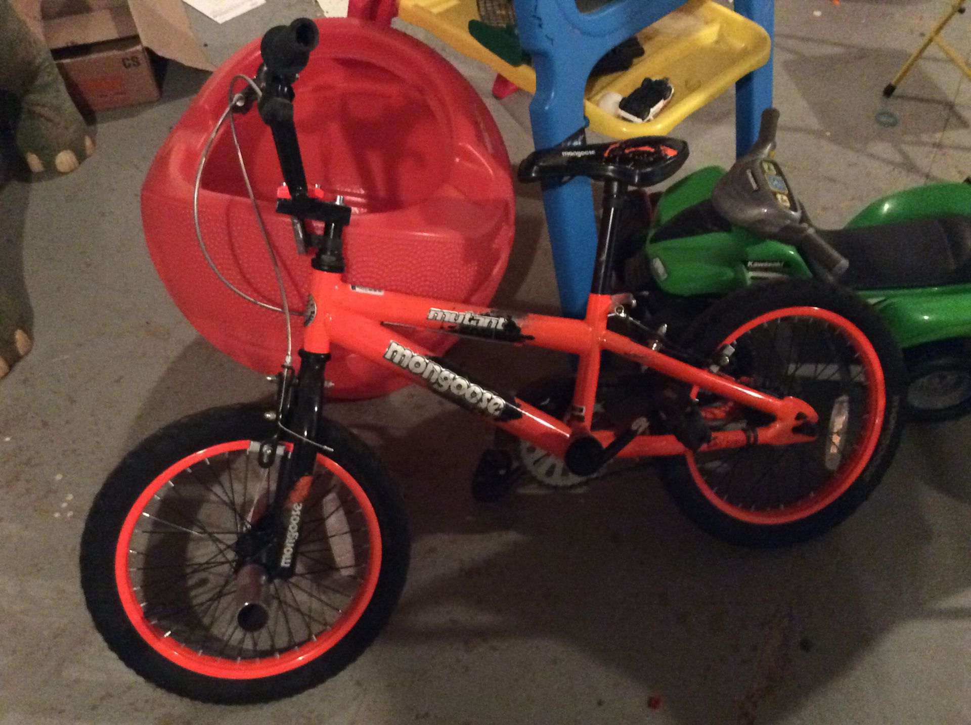 Kids first bike , Mongoose w/ training wheels