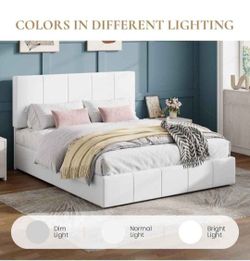 Plataform bed frame size queen