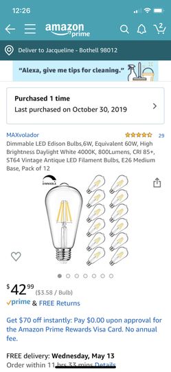 LED Edison Bulbs - 12 Pack - Brand New