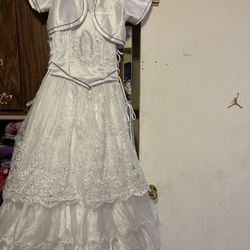 Vestido De Primera Comunion Tallla14 De Nina 
