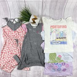 Size 7 Girls Summer Spring Tunic Jumpsuit Bundle