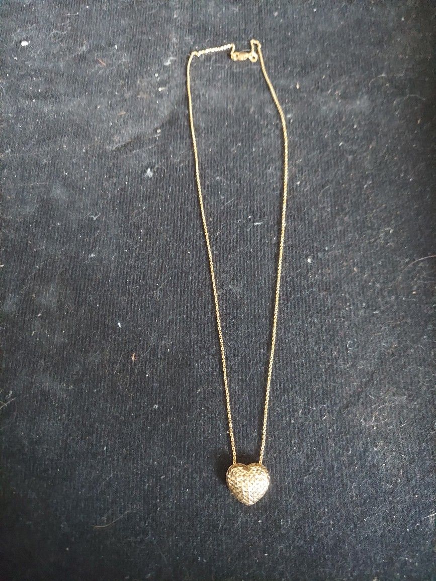 14k Yellow Gold Italy Heart Necklace
