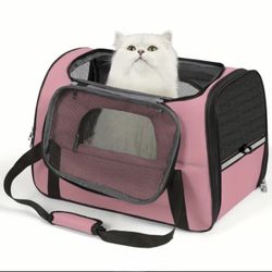 Portable foldable dog & cat carrier