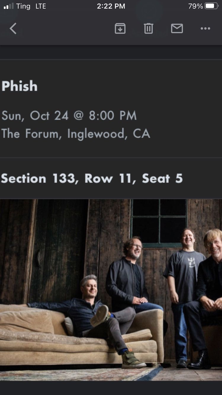 Phish At The Forum Section 133 - $40