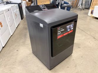 NEW! LG Matte Black Vented Front Load Electric Dryer with 2-Way Door and Steam Cycle Model #DLEX8600BE