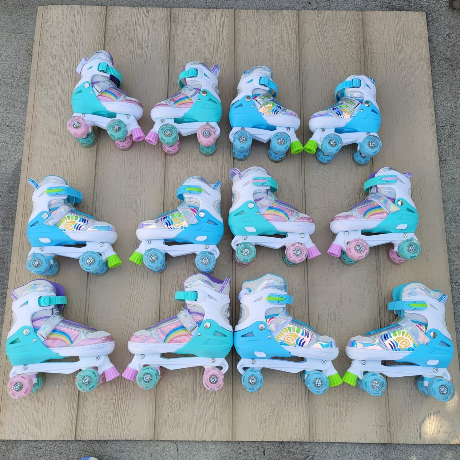 Roller Skate Sizes Jr 13 To 3 4 To 6 And 7 To 9 With Light
